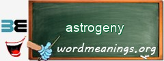 WordMeaning blackboard for astrogeny